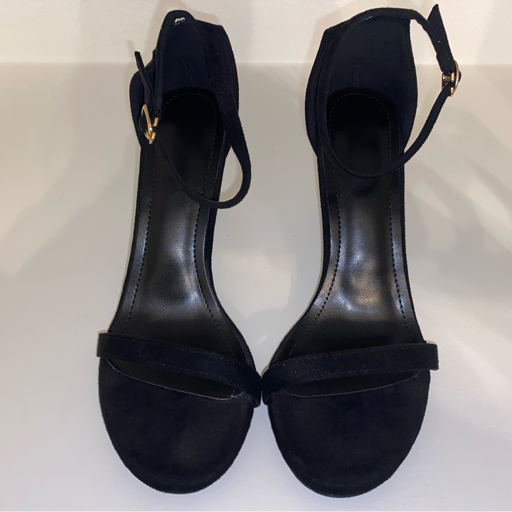 Black Ankle Strap Stiletto Heels